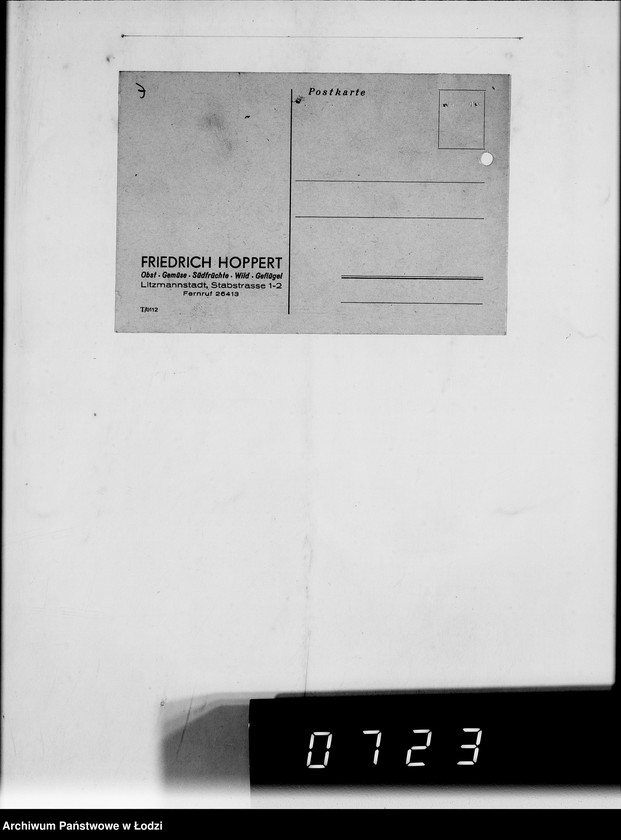 Obraz 11 z jednostki "Warenverwertung am Lager 91. [Aufträge] 6401-6600"