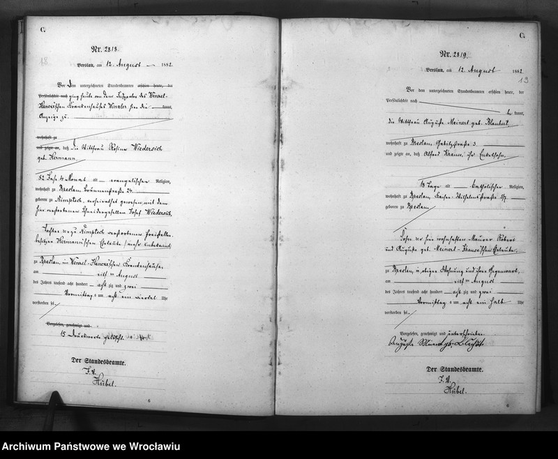 image.from.unit.number "Sterbe-Haupt-Register Breslau II 1882 Band 8"