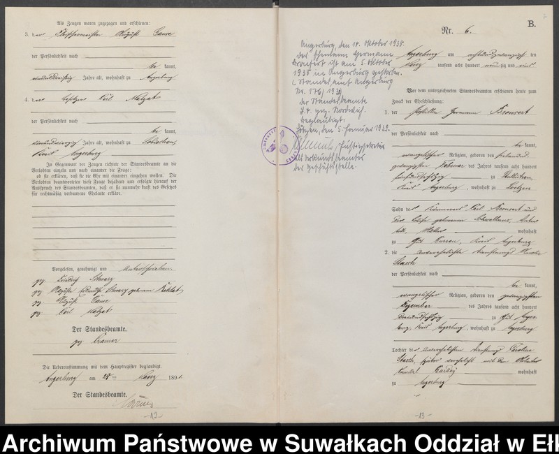 image.from.unit.number "Heiraths-Neben-Register des Preussischen Standes-Amtes Angerburg Kreis Angerburg"