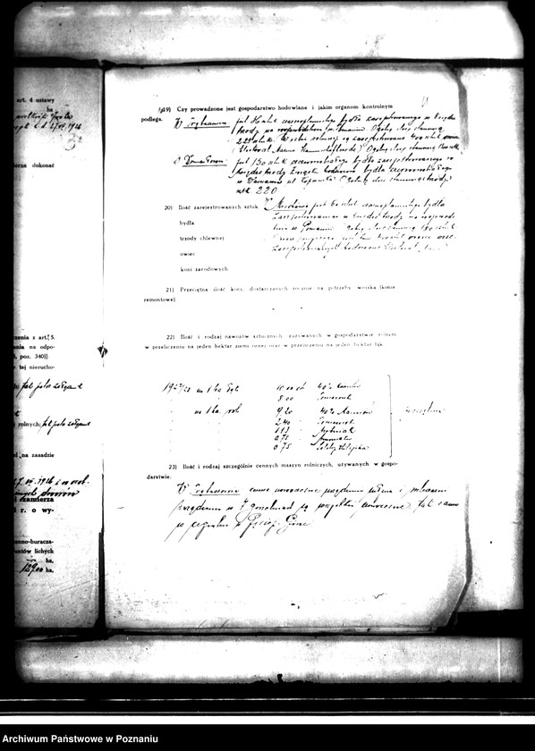 Obraz 9 z jednostki "Majątek Bralin powiatu kępińskiego wyłączenie z art. 4 i 5 ustawy o przeprowadzeniu reformy rolnej Gustaw Biron von Curland"