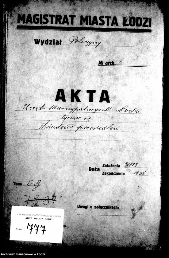 Obraz 4 z jednostki "Akta tyczące się świadectw przesiedleń"