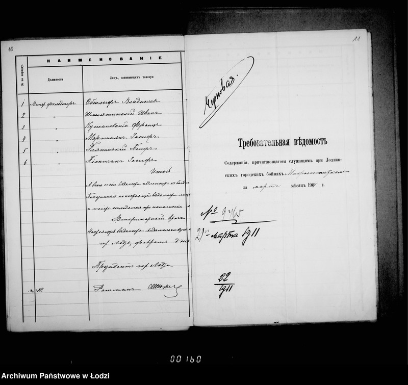 Obraz 13 z jednostki "O razmeščenji dolžnostej na skotobojne i uplate voznagraždenija služaščim"