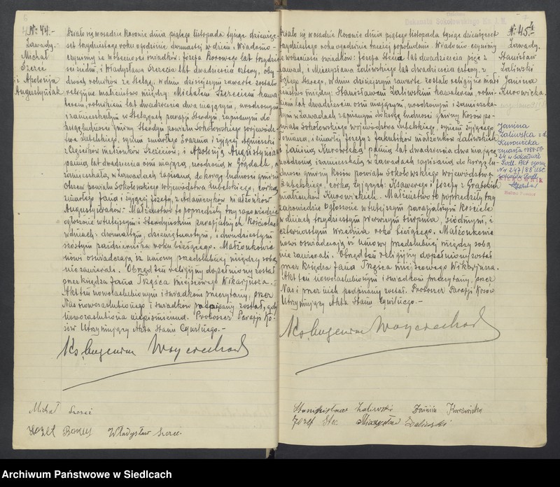 Obraz 7 z jednostki "Akta małżeństw - unikat [Wpisy zaczynają się od aktu nr 39 z dnia 15 października 1930 roku, zakończono na akcie nr 70 z dnia 16 października 1935 roku]"