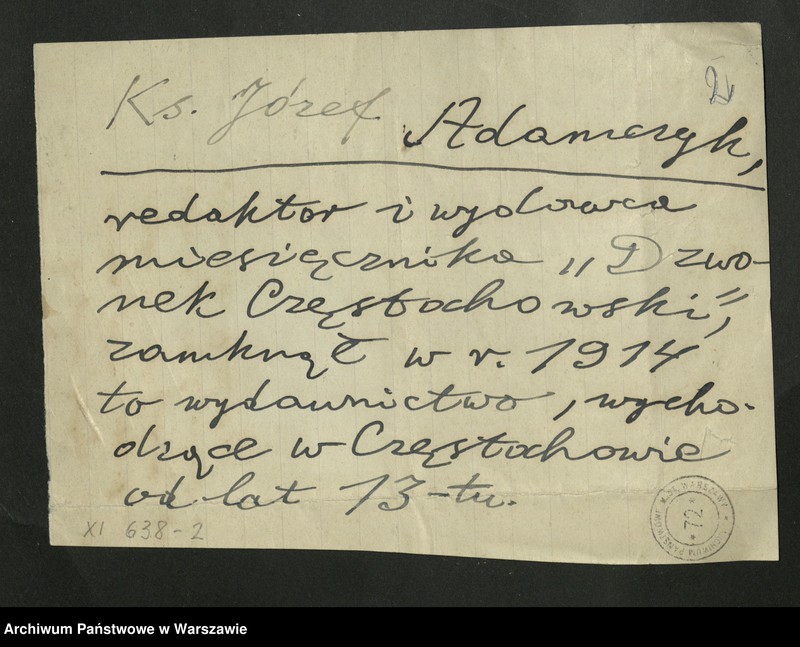 image.from.unit.number "Adamczyk Józef - ksiądz"