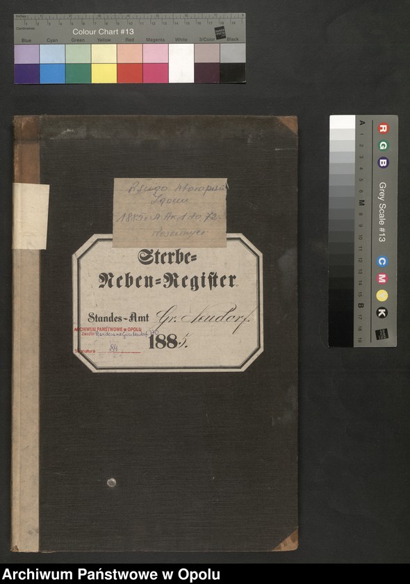 image.from.unit.number "Sterbe-Neben-Register Standes-Amt Gr.[oss] Neudorf 1885"