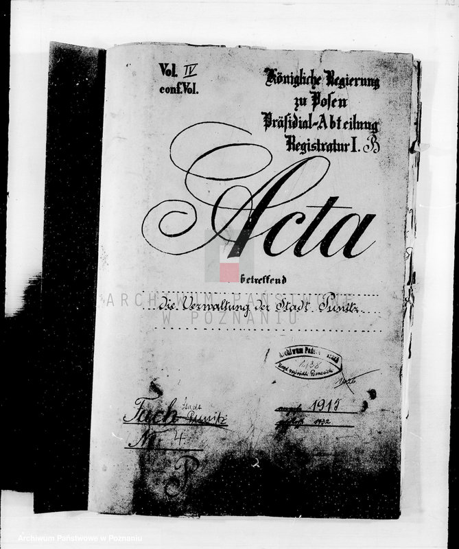 Obraz 4 z jednostki "Die Verwaltung der Stadt Punitz /Poniec/"