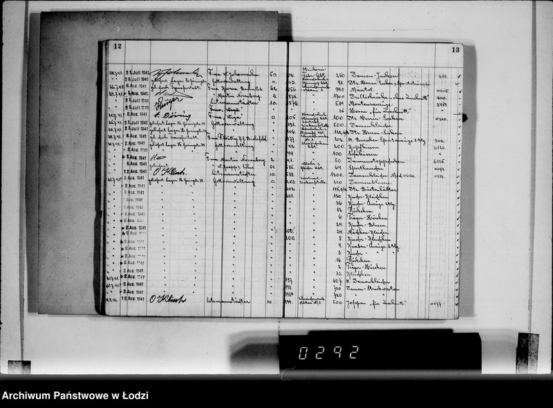 Obraz 10 z jednostki "Textil-Lagerverwaltung Getto [Książka magazynowa towarów wychodzących z Getta]"