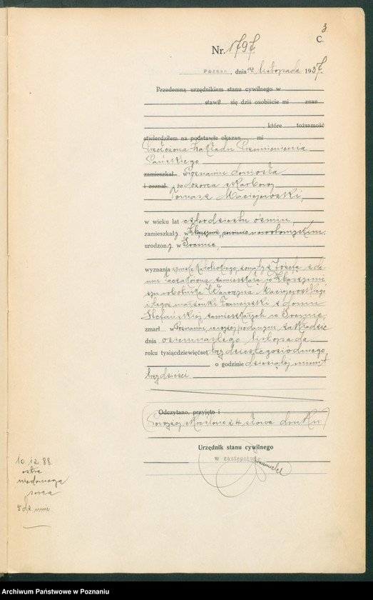 Obraz 5 z jednostki "Księga miejscowa zgonów tom IV [Rejestr główny zgonów]"