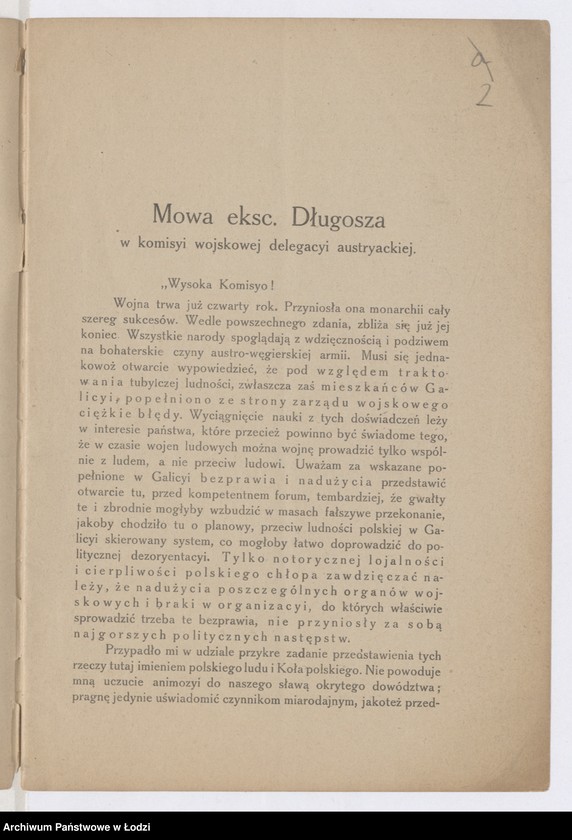 Obraz 2 z jednostki "[Broszura zawierająca treść wystąpienia posła Władysława Długosza]"