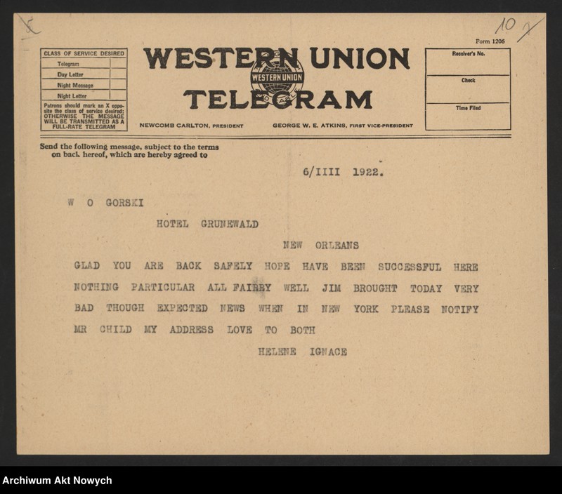 image.from.unit.number "Ignacy i Helena Paderewscy. Korespondencja; L.22"