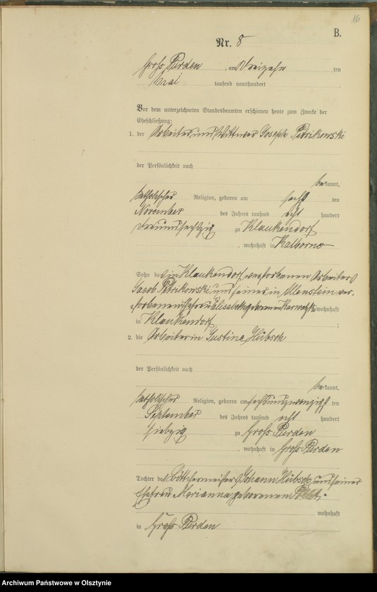 image.from.unit.number "Heiraths-Haupt-Register nr 1 - 16"