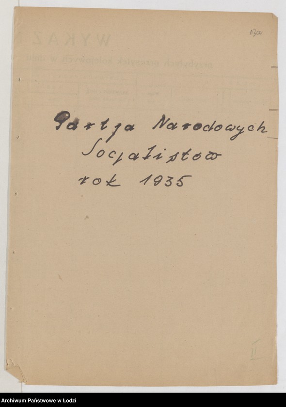 Obraz 18 z jednostki "Wycinki z meldunków doraźnych różnych polskich organizacji politycznych [prawicowych i narodowo-socjalistycznych]"