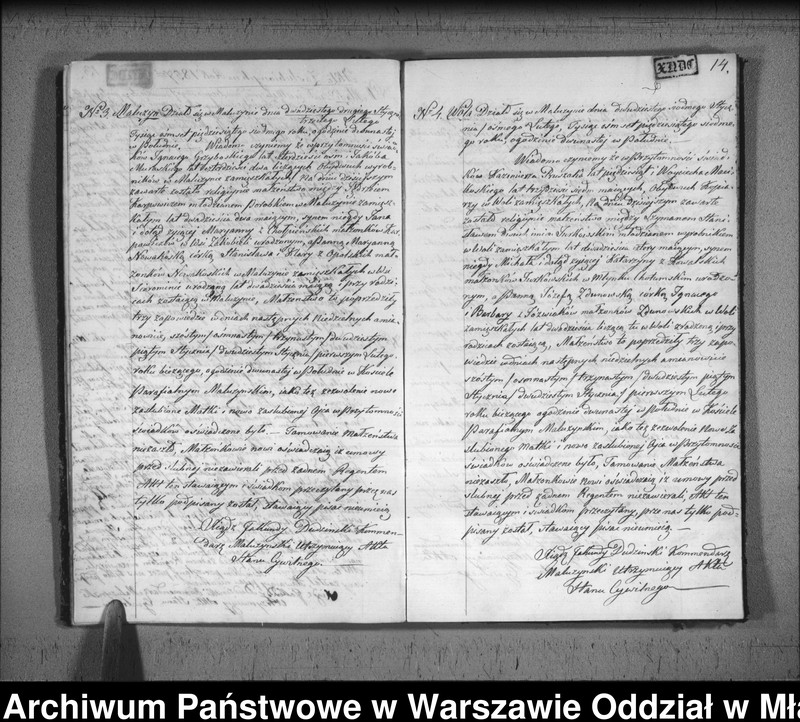 Obraz 16 z jednostki "Akta urodzin, małżeństw i zgonów"