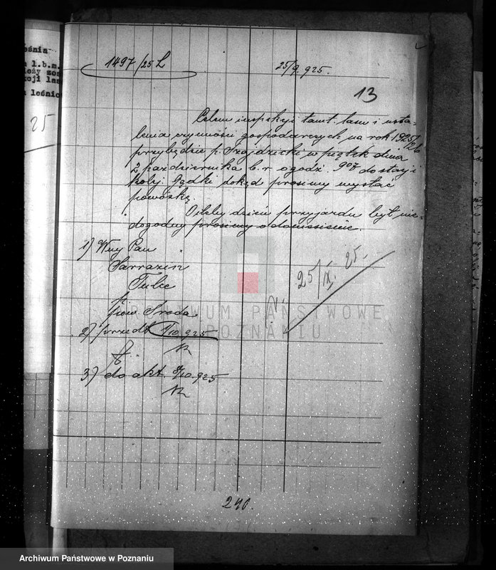 Obraz 17 z jednostki "Zarząd majętności /leśnej/ Tulce"