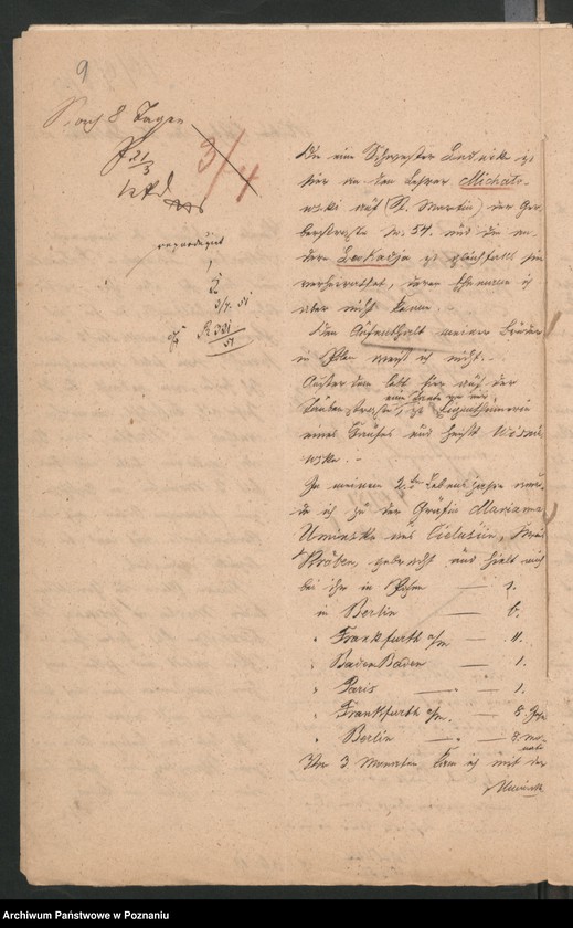 Obraz 13 z jednostki "A. betr. die polnische Emigrantin Marie von Uminska"