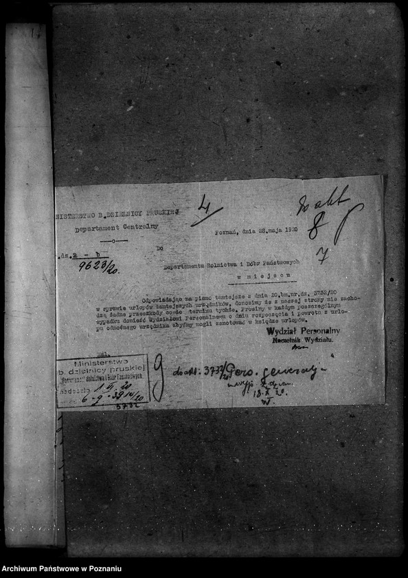 Obraz 11 z jednostki "Sprawy ogólno - osobowe. Rozporządzenia personalne ogólne"