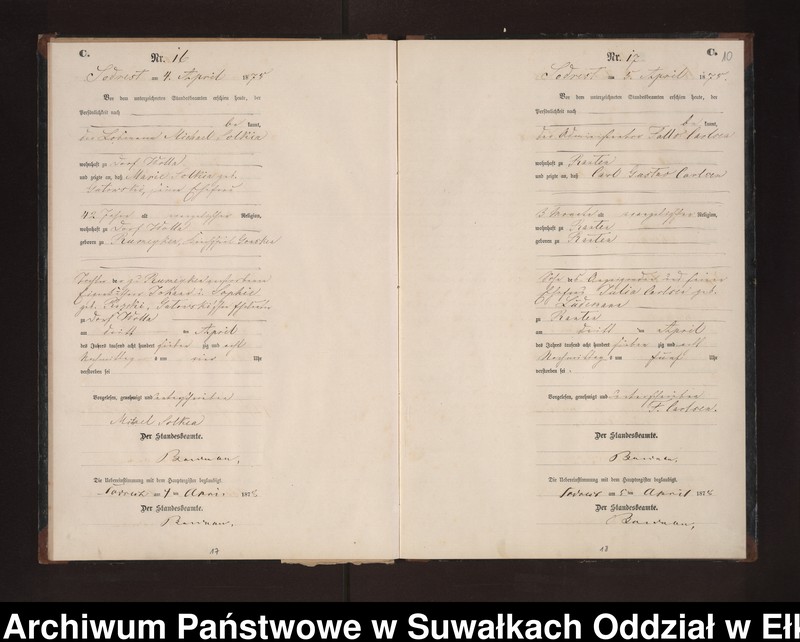 image.from.unit.number "Sterbe-Neben-Register des Preussischen Standes-Amtes Neuhoff Kreis Loetzen"