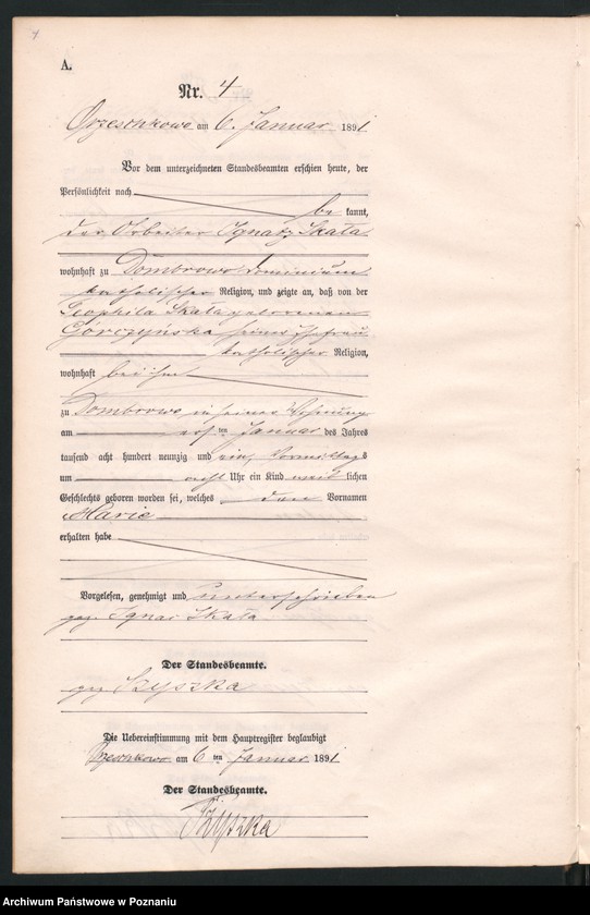 Obraz 7 z jednostki "Księga urodzeń"