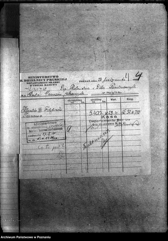 Obraz 8 z jednostki "Sprawy ogólno-administracyjne Sadzonki i fundusz nawozów sztucznych"