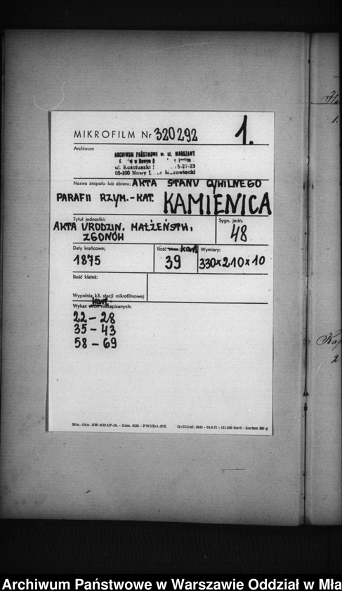 image.from.unit.number "Akta urodzeń, małżeństw, zgonów"