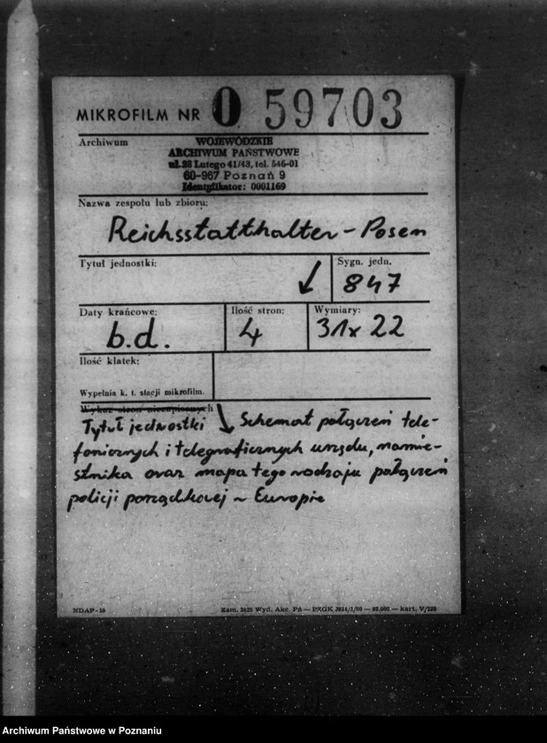 Obraz 2 z jednostki "Schemat połączeń telefonicznych i telegraficznych urzędu, namiestnika oraz mapa tego rodzaju połączeń policji porządkowej w Europie"