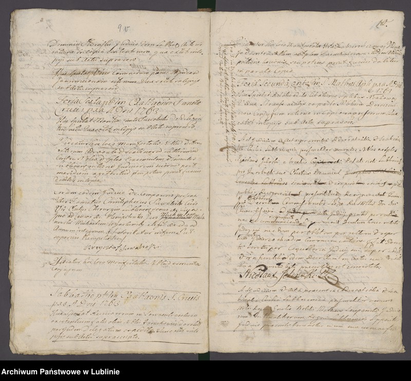 Obraz 12 z jednostki "Acta iudicii advocatialis et scabinalis civitatis SRM Lublinensis donationum, inscriptionum, roborationum, cessionum, oblatarum, relationum, manifestationum ac aliarum"