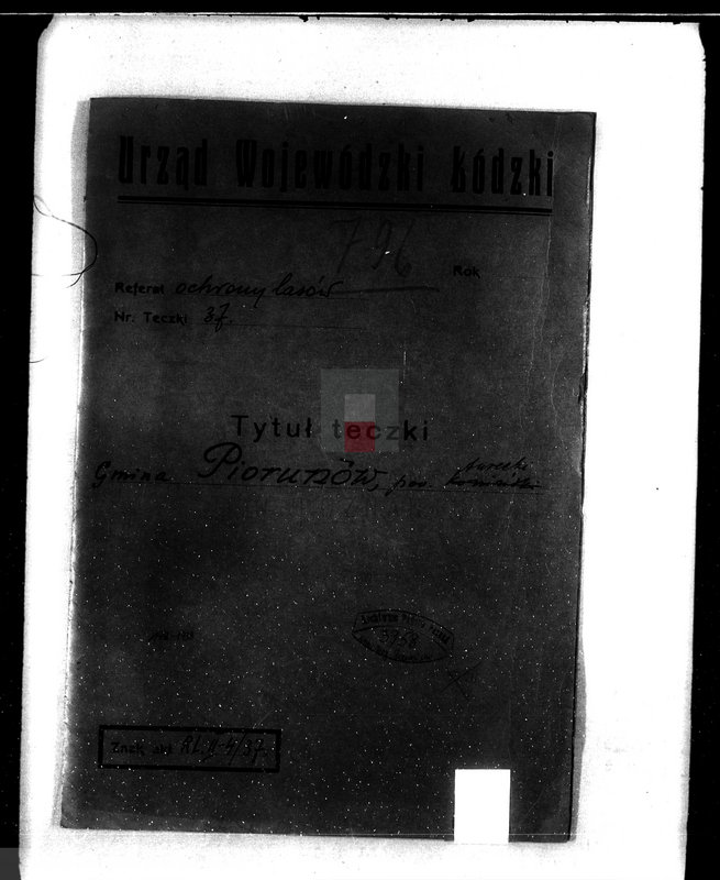 Obraz 4 z jednostki "Gmina Piorunów powiat turecki /nadzór nad gospodarką leśną/"