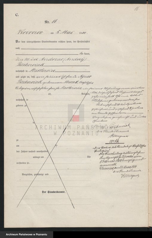 Obraz 19 z jednostki "Sterbe-Haupt-Register"
