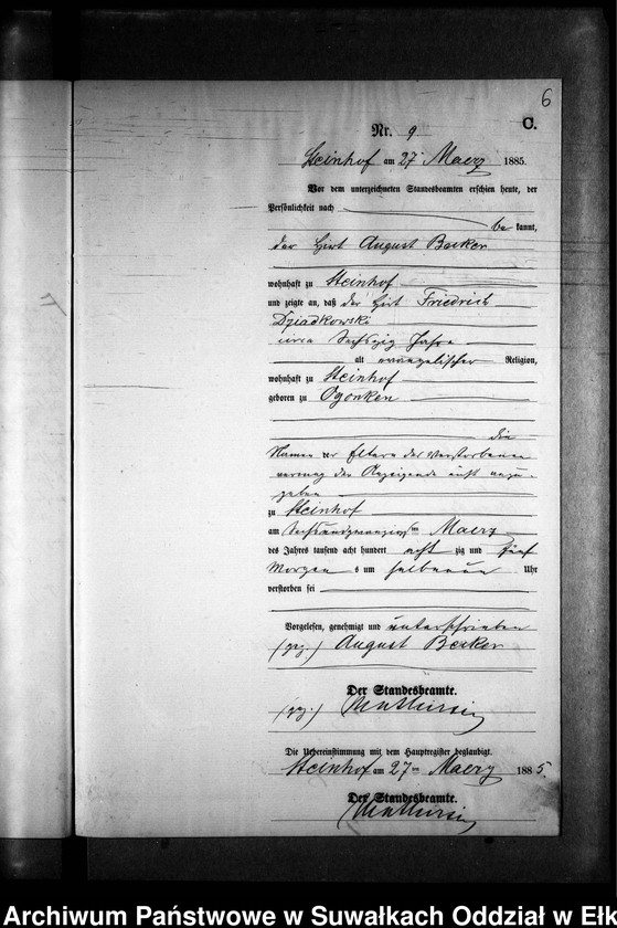 image.from.unit.number "Sterbe-Neben-Register des Preussischen Standes-Amtes Gr. Strengeln Kreis Angerburg"