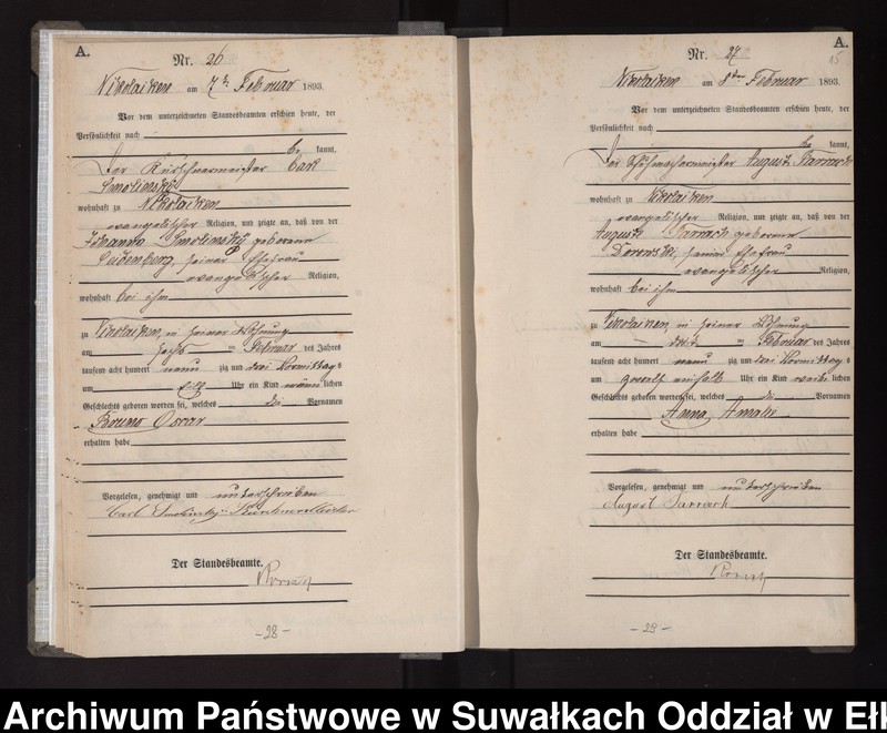 image.from.unit.number "Geburts-Haupt-Register des Königlichen Preussischen Standes-Amtes Nikolaiken Kreis Sensburg"