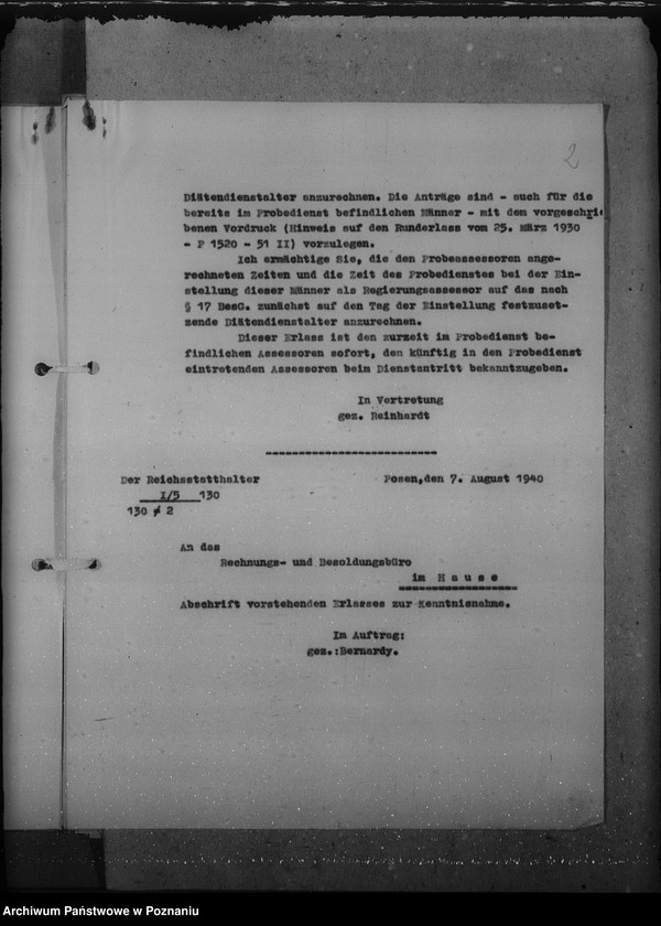 Obraz 6 z jednostki "Erlasse und Verfügungen betr. Festsetzung des allgemeinen Dienstalters der Beamten"