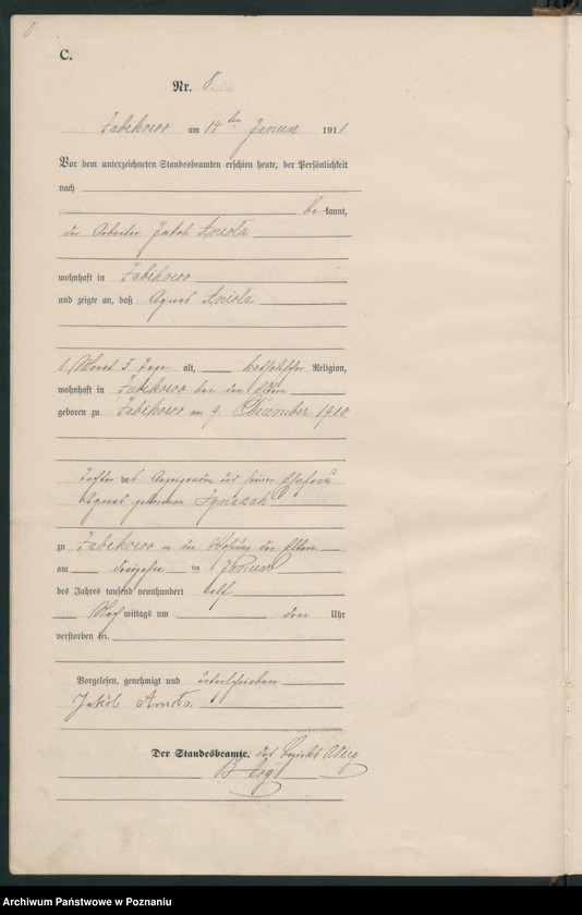 Obraz 11 z jednostki "Sterbe-Haupt-Register"