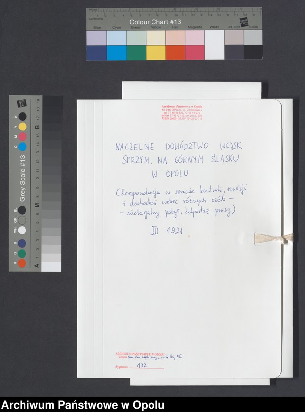 image.from.unit.number "/Korespondencja w sprawie kontroli, rewizji i dochodzeń wobec różnych osób-nielegalny pobyt, kolportaż prasy/ III 1921"