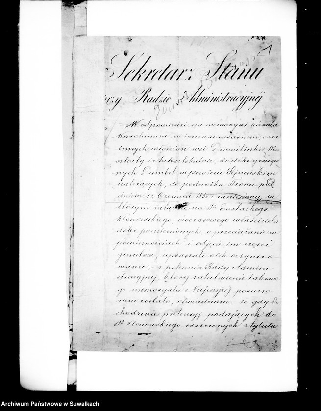 image.from.unit "Dêlo . . . po ĉastnomu Imênîju Dumbel sostojavŝemu iz selenîj Dzeviliŝki, Viŝtory, Aukŝtokalne, Bavirŝe, Gminy Krasnovo. "