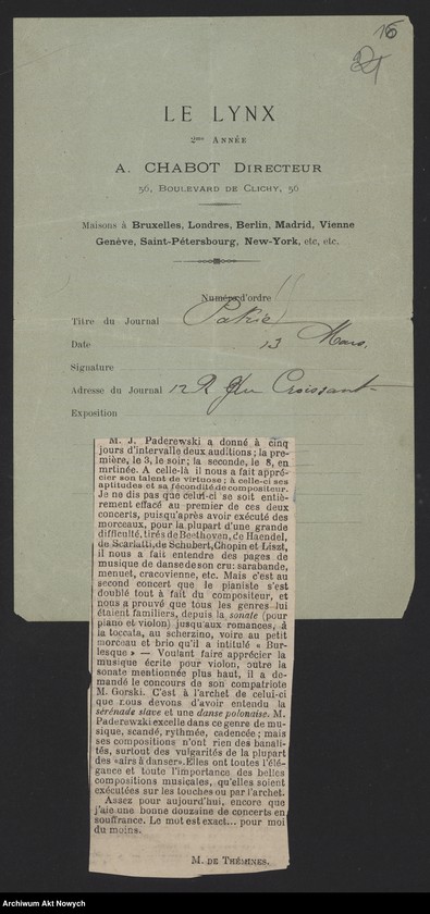 image.from.unit.number "Wycinki prasowe dotyczące działalności muzycznej"