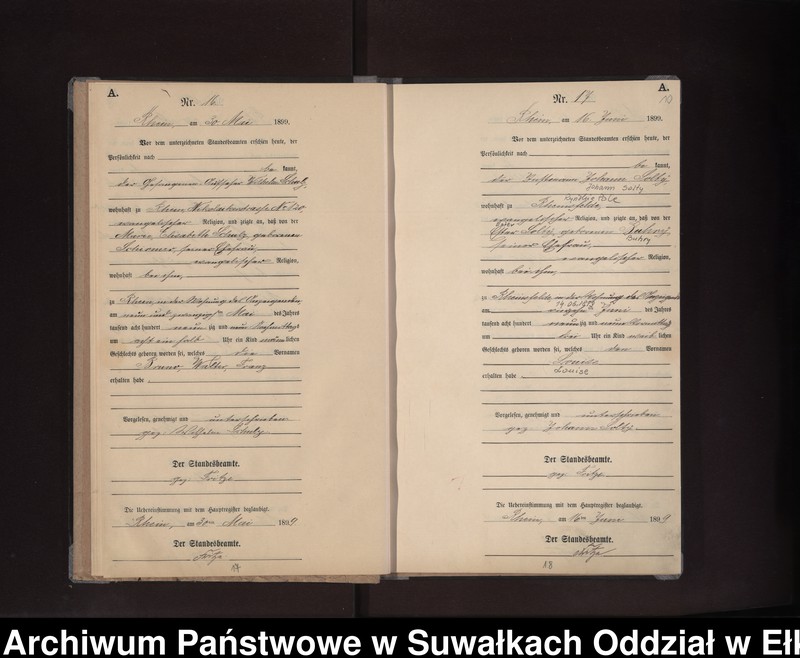 image.from.unit.number "Geburts-Neben-Register des Preussischen Standes-Amtes Rhein Kreis Loetzen"