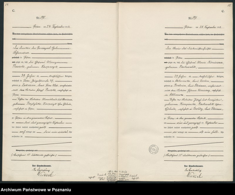 Obraz 10 z jednostki "Księga miejscowa zgonów tom III [Rejestr główny zgonów]"