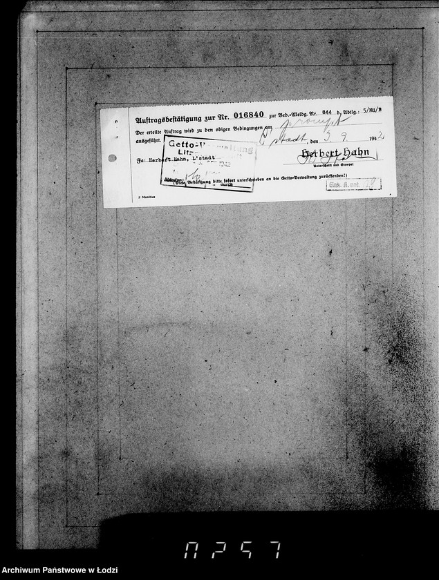 image.from.unit.number "Aufträge, [Lieferscheinen und Rechnungen] 16791-16840 [Dostawa żywności do Getta]"