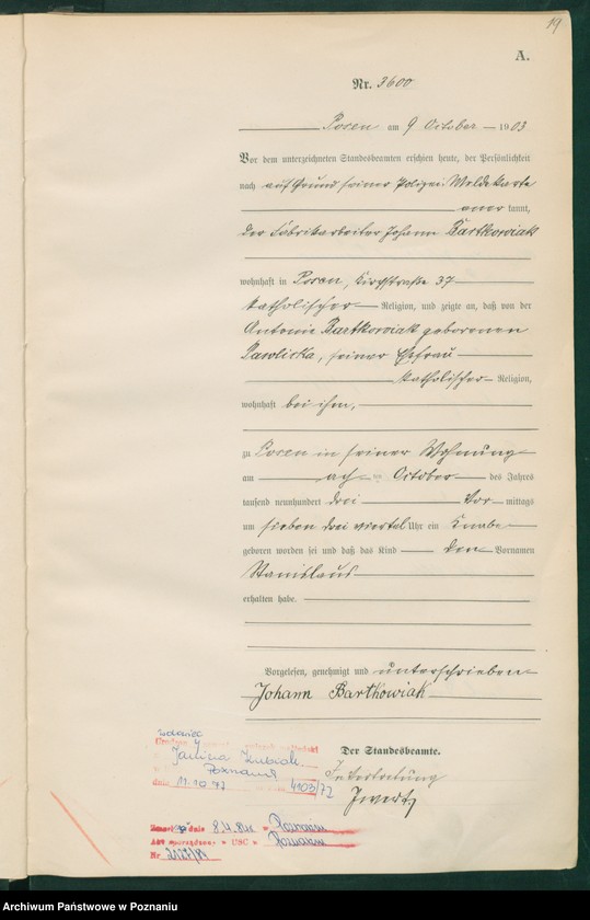 Obraz 20 z jednostki "Księga urodzeń tom VII"