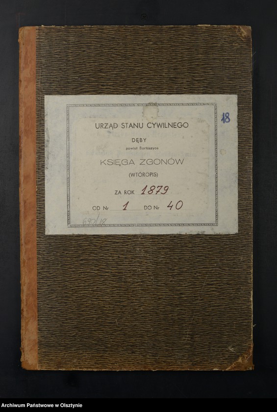 image.from.unit.number "Sterbe-Neben-Registre Nr 1 - 40"