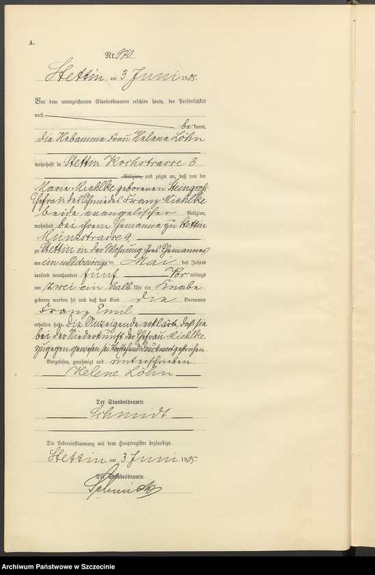 Obraz 18 z jednostki "Geburts-Register (Neben-Register) Band III"