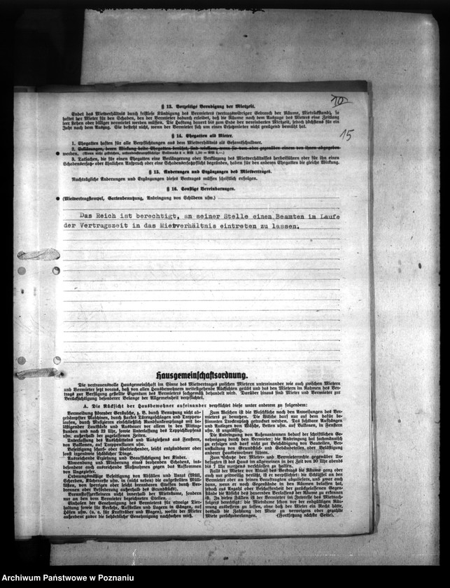 Obraz 20 z jednostki "Wohnungszuweisungen für Deutsche. Verdrängung der Polen."