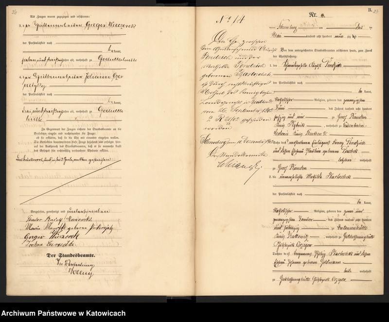 image.from.unit.number "Księga Małżeństw [ Heiraths-Haupt-Register ] nr 1 - 70"