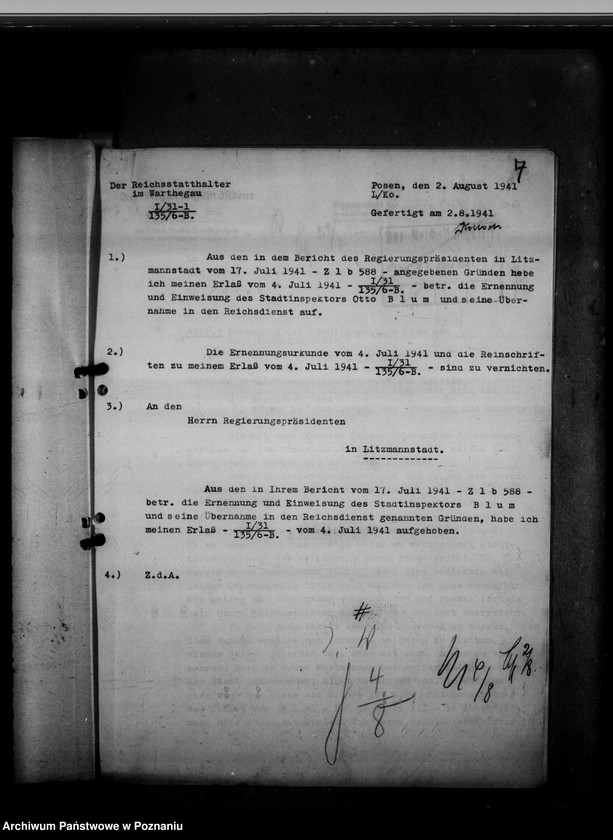 Obraz 12 z jednostki "Abordnung von Beamten"