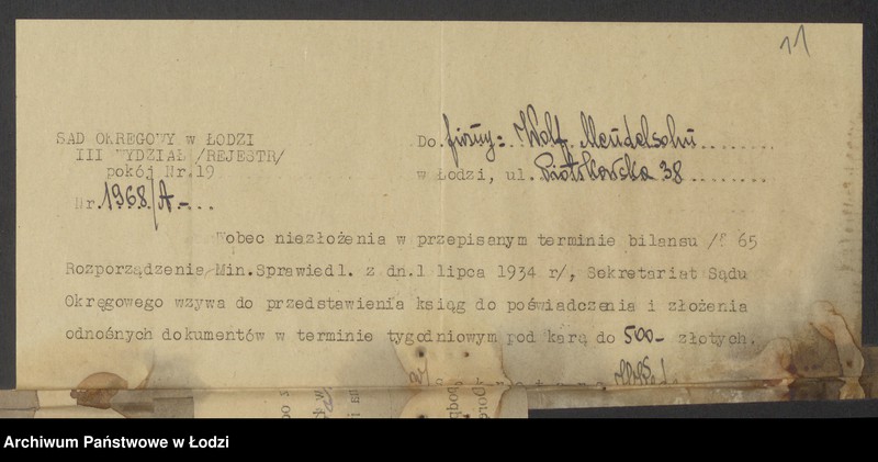 Obraz 13 z jednostki "Wolf Mendelsohn - sprzedaż manufaktury i garderoby"