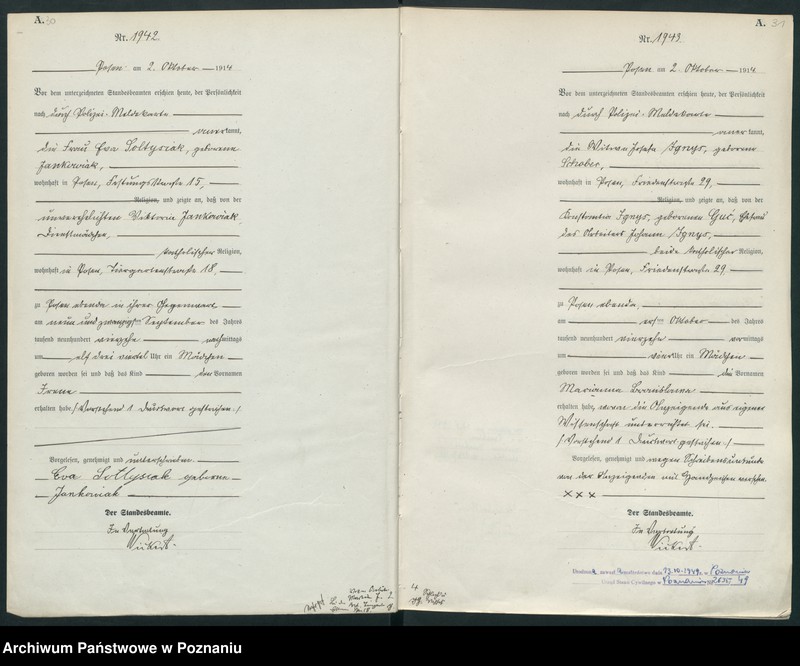 Obraz 18 z jednostki "Księga miejscowa urodzeń tom V-VI [Rejestr główny urodzeń]"