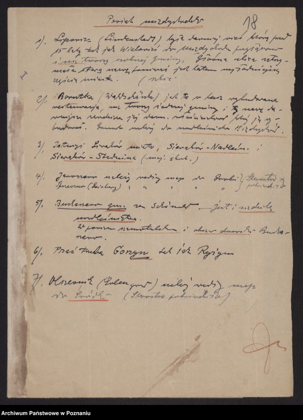 Obraz 17 z jednostki "[Dane statystyczne dotyczące urzędów i szkół na terenie powiatu międzychodzkiego oraz wykazy miejscowości]"