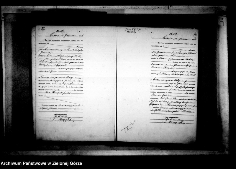 Obraz 14 z jednostki "[Księga akt urodzenia rok 1896-Żary miasto]"