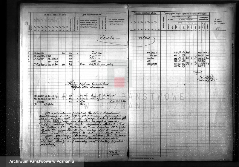 image.from.unit.number "Plan urządzenia gospodarstwa leśnego dla lasu majętności Otto Qiurama w gminie Piotrowo powiat szamotulski"
