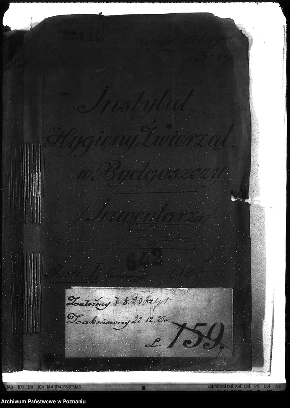 Obraz 4 z jednostki "Instytut Higieny Zwierząt w Bydgoszczy inwentarz"